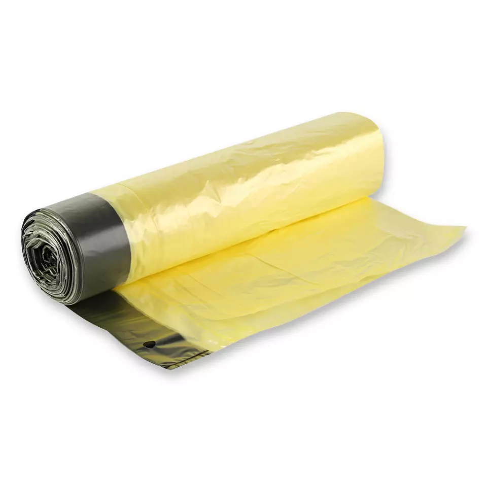 HygoClean 32996, HDPE Drawstring Garbage Bags, 60l, Yellow, Roll, image 1, gallery thumbnail