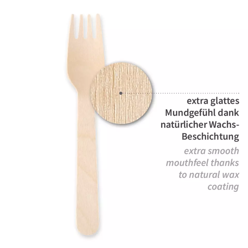 NATUREStar 388621, Bio-Holzbesteckgabel, FSC® 100%, Wachsbeschichtet, image 3, gallery thumbnail
