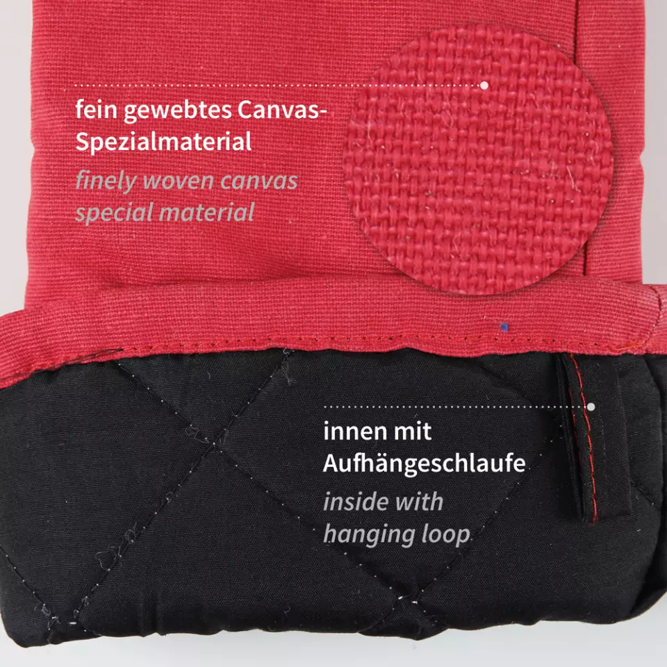 Hygostar 3321, Ovenstar Canvas Ofenhandschuhe, 44 cm, Rot, image 7, gallery thumbnail