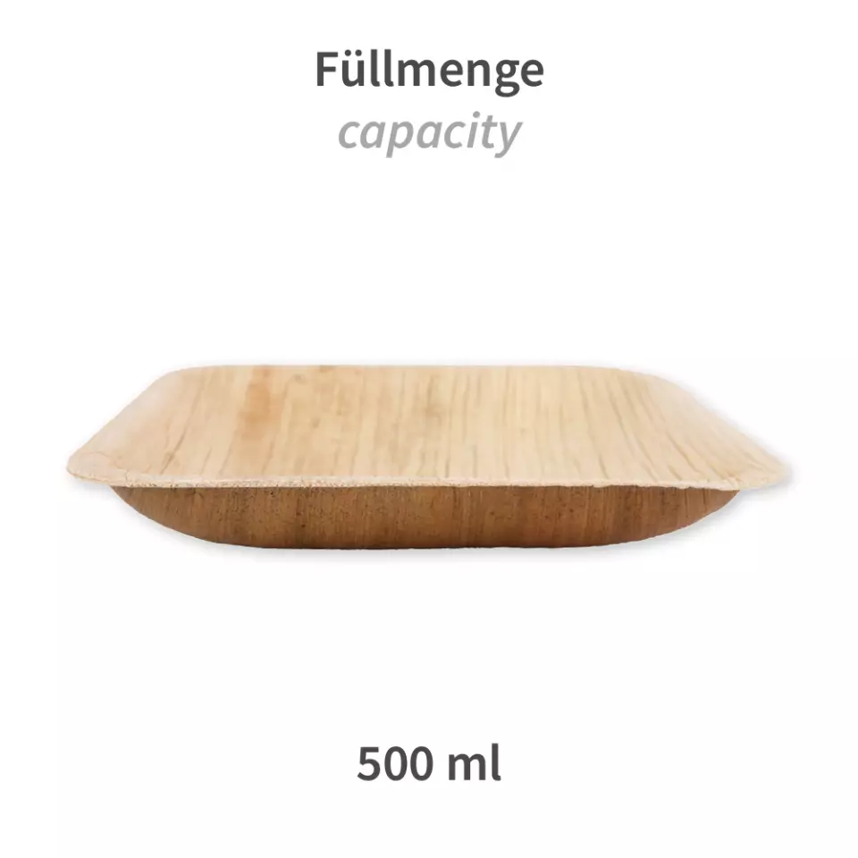 NATUREStar 410629, Organic Square Palm Leaf Soup Plates, 500 ml, 200 x mm, image 4, gallery thumbnail