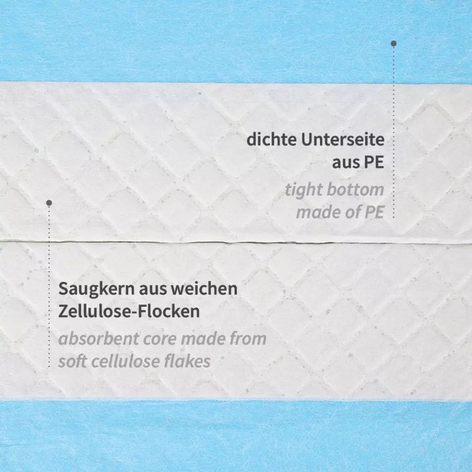 Hygostar 52785, Underpads for Beds, 60 x 40 cm, PP/Cellulose/PE, image 3, gallery thumbnail