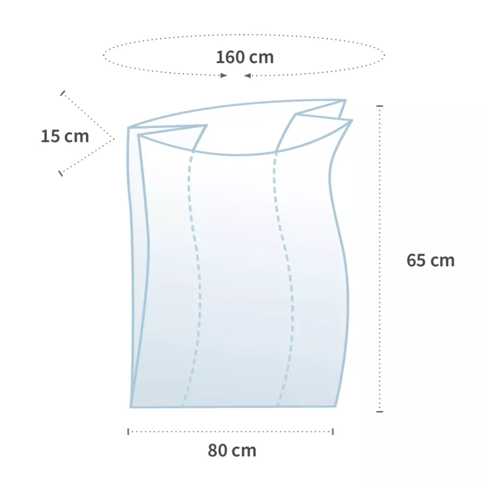 Hygostar 52210, LDPE-Seitenfaltenbeutel, 800 x 650 mm, Blau-Transparent, image 3, gallery thumbnail