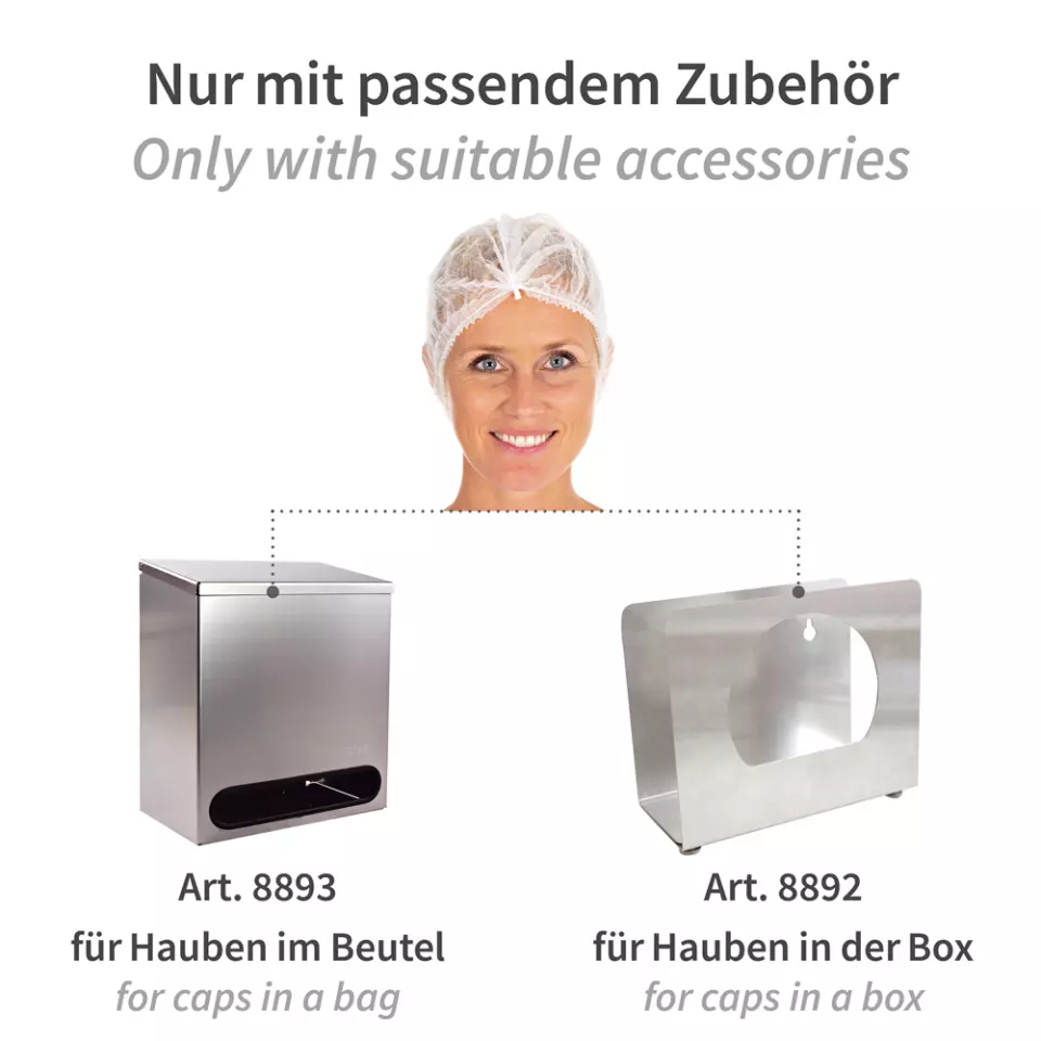 Hygonorm 1219, Einweghaube Leicht, PP, ø 50 cm, Weiß, image 8, gallery thumbnail