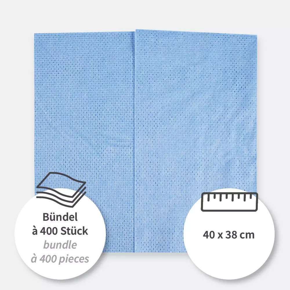 HygoClean 3175, Hygotex Pleated Viscose Cleaning Cloths, Blue, image 4