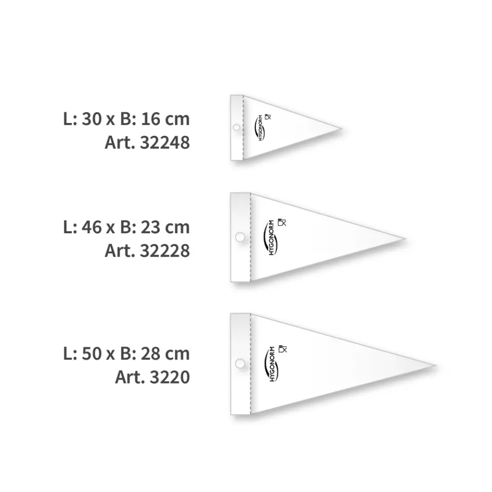 Hygonorm 32228, LDPE Block-Spritzbeutel, 46 x 23 cm, Transparent, image 3, gallery thumbnail