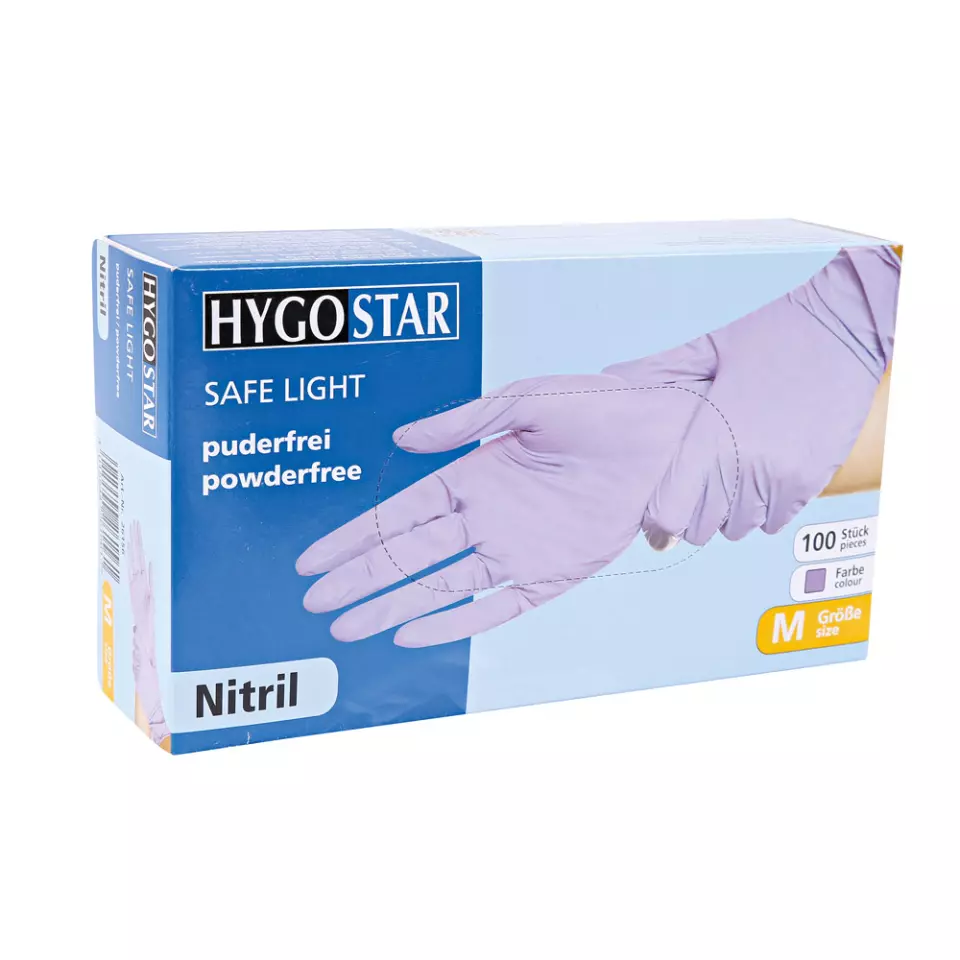 Hygostar 26126, Safe Light Puderfreie Nitril-Handschuhe, 11/XXL, Lila, image 3, gallery thumbnail
