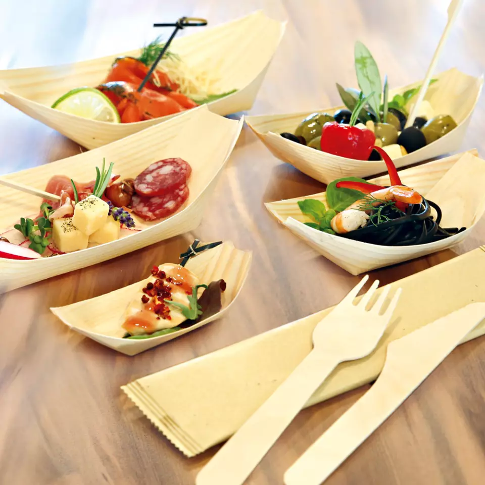 NATUREStar 38835, Bio-Holz Fingerfood-Schiffchen, 180 x 85 mm, image 3, gallery thumbnail