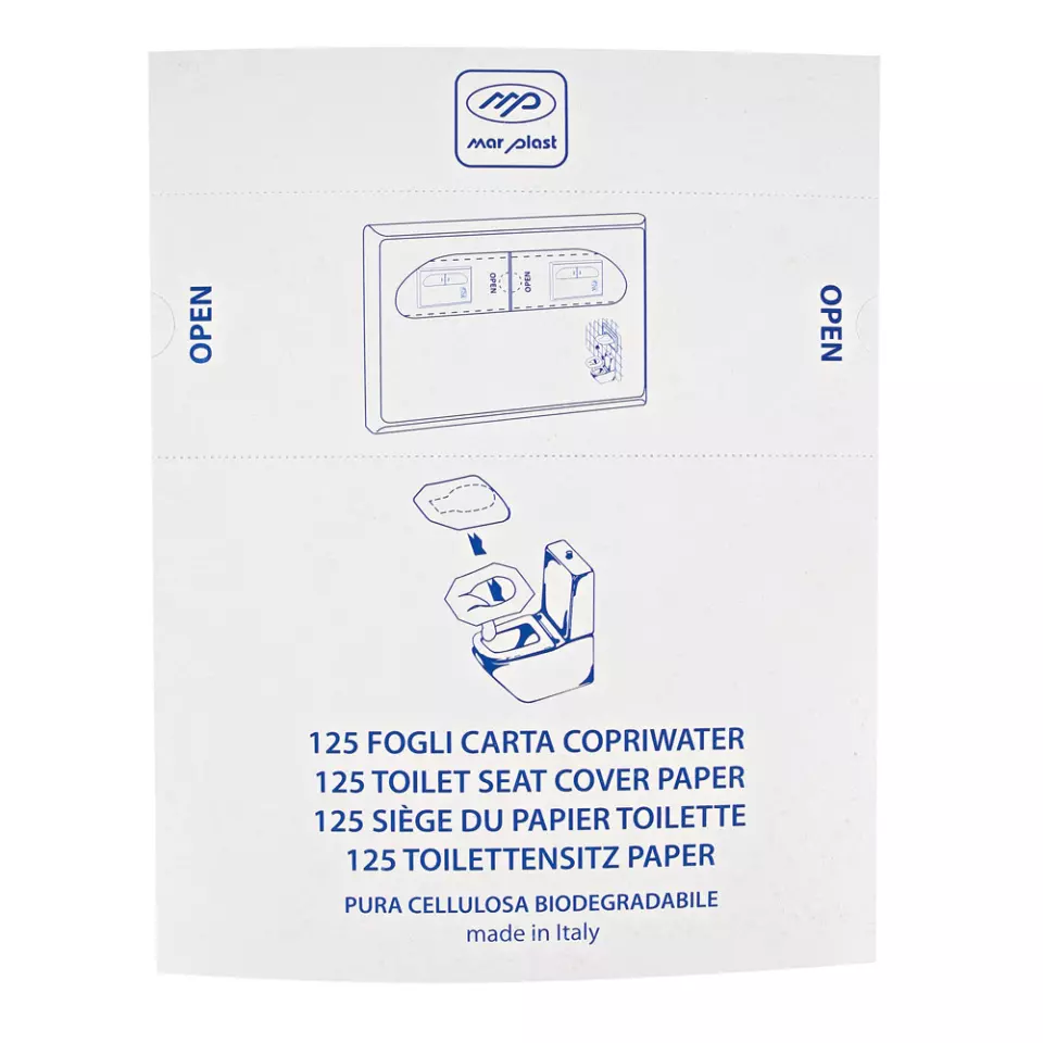 Franz Mensch 32289, Paper Toilet Seat Cover, White, image 1, gallery thumbnail