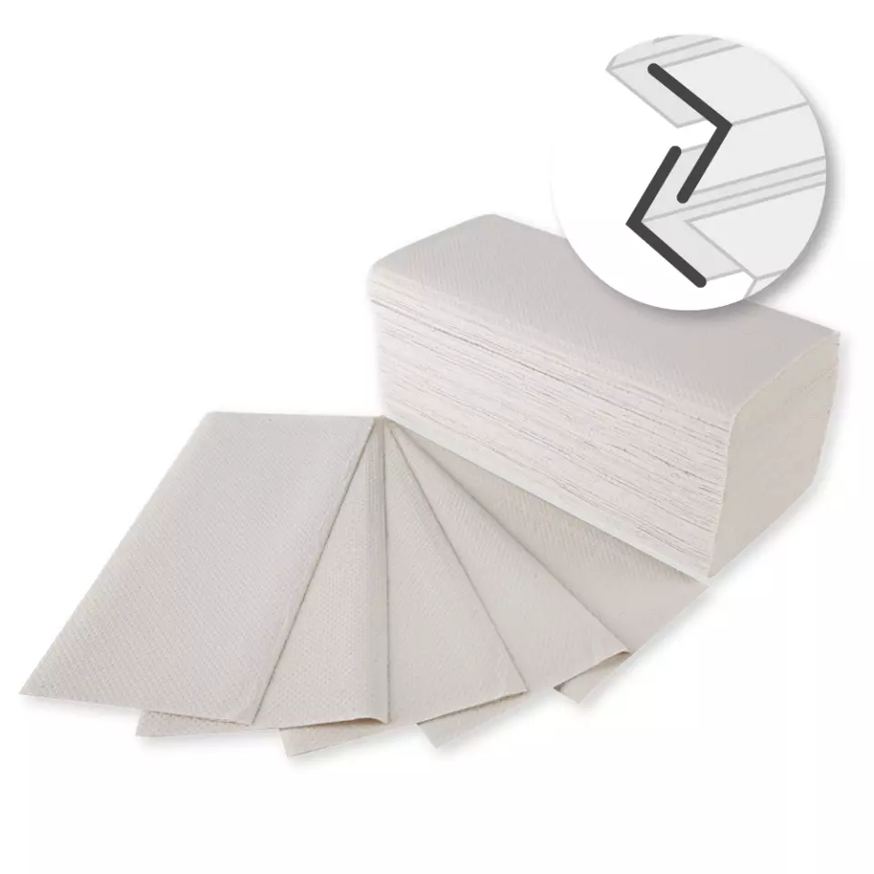 HygoClean 304029, 2-lagige Recycling-Papierhandtücher, V/ZZ-Falzung, FSC®-Recycling, Weiß, image 1, gallery thumbnail