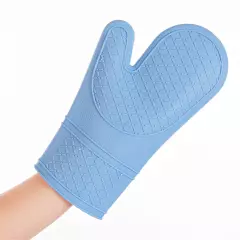 Hygostar 33200, Heattec Silikon-Ofenhandschuhe, 30 cm, Hellblau