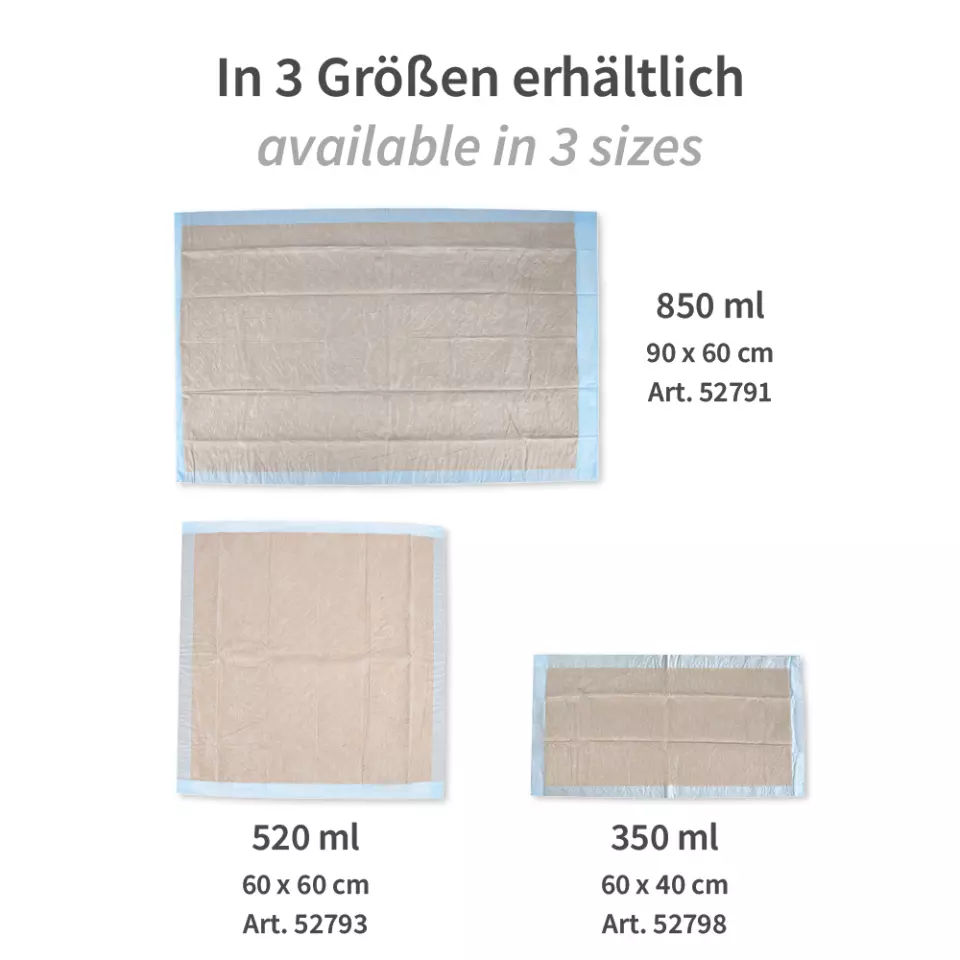Hygostar 52798, 12-Ply PP/Recycled Cellulose/PE Bed Underpads, 60 x 40 cm, image 4, gallery thumbnail