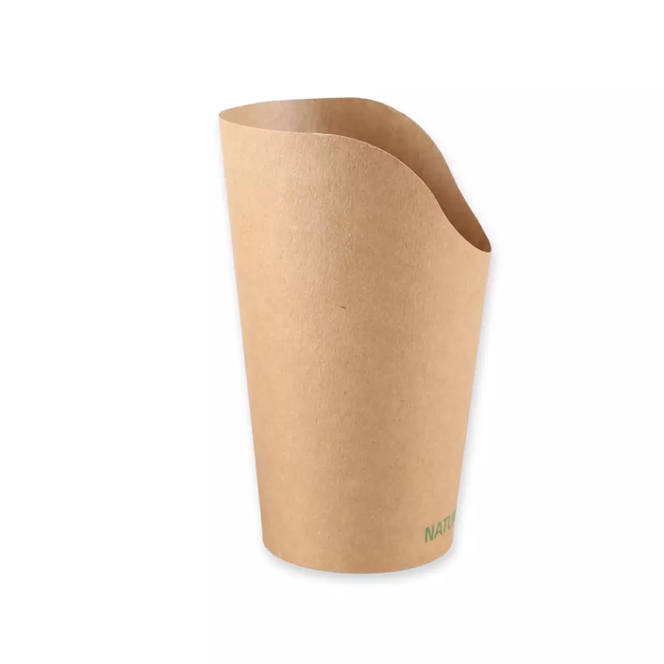 NATUREStar 416649, Kraftpapier/PLA Snackbecher, Wrap, 400 ml, ø 60 mm, 135 mm, image 1, gallery thumbnail