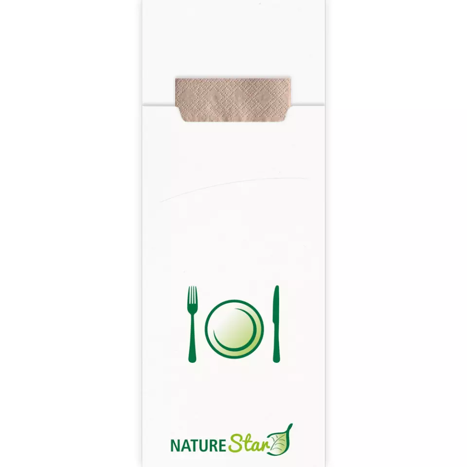 NATUREStar 30620, Nature Bio Papier-Bestecktaschen, FSC®-mix, Weiß, image 1, gallery thumbnail