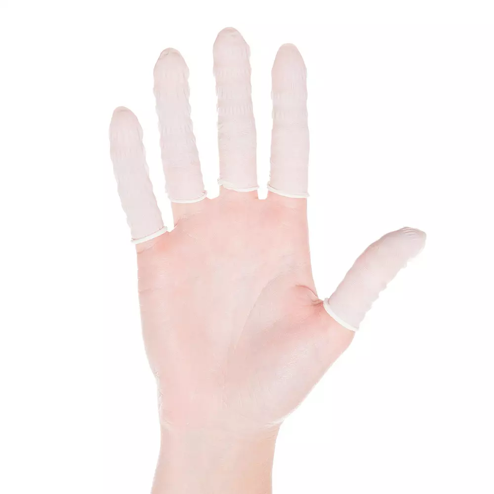 Hygostar 26105, Powder-Free Nitrile Finger Cots, 10/XL, White, image 1
