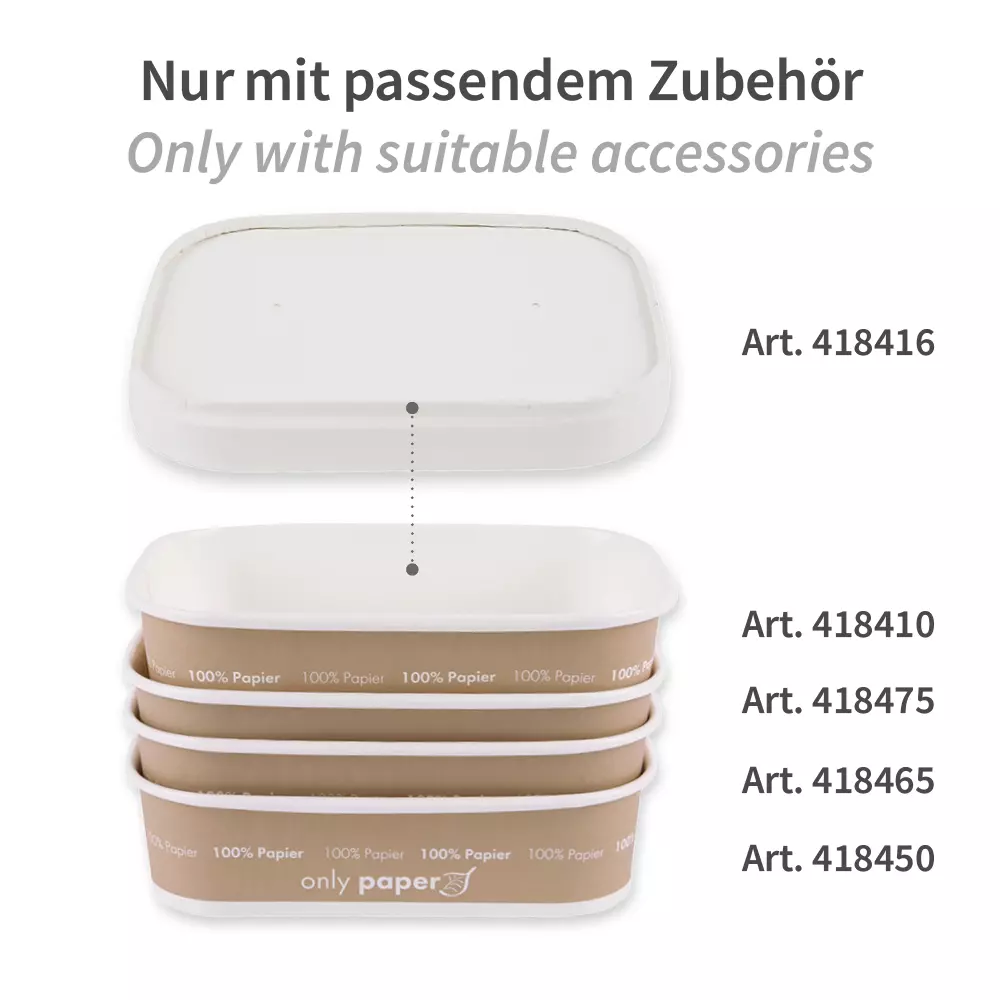NATUREStar 418416, Organic Takeaway Paperboard Lids, 172 x 120 mm, image 4
