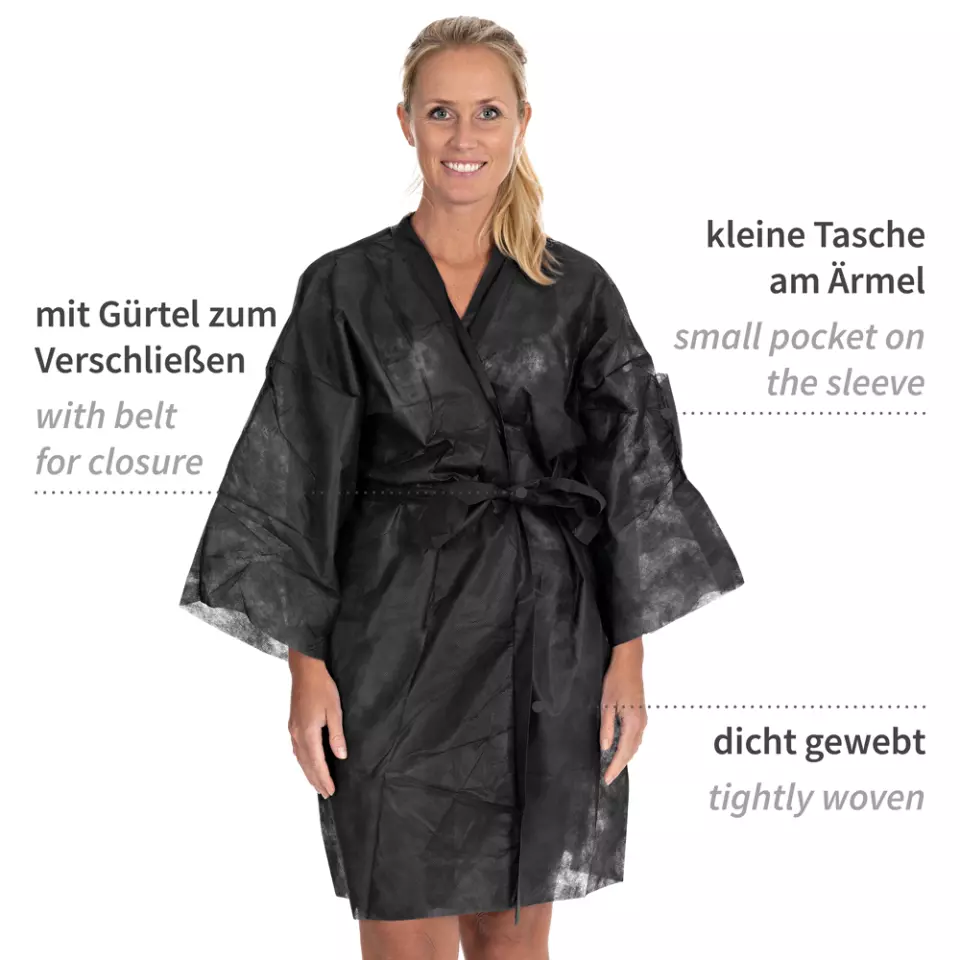 Hygostar 300204, PP Kimono, Black, image 3, gallery thumbnail