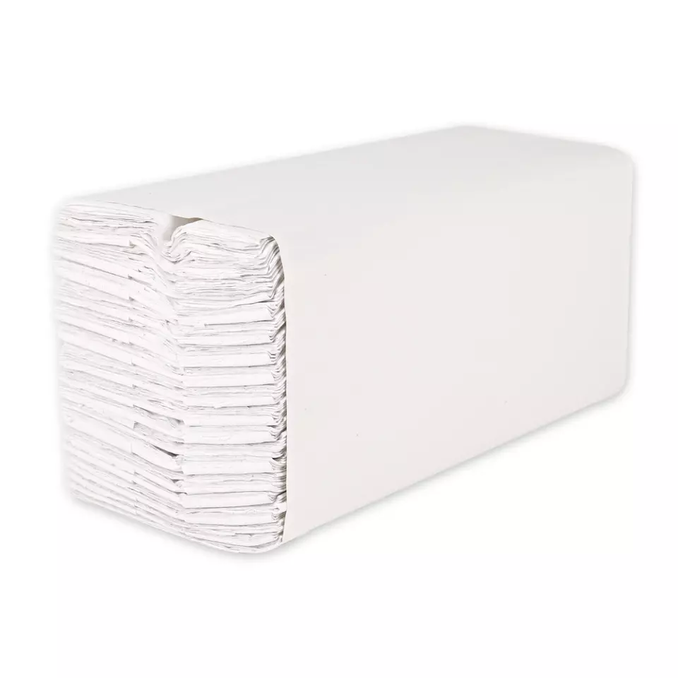 HygoClean 30465, 2-Ply Recycled C-Fold Paper Hand Towels, White, image 1, gallery thumbnail
