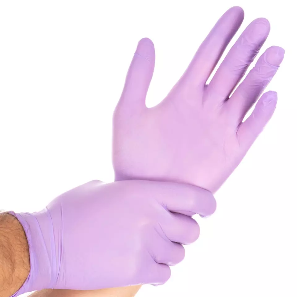 Hygostar 26126, Safe Light Puderfreie Nitril-Handschuhe, 11/XXL, Lila, image 1, gallery thumbnail