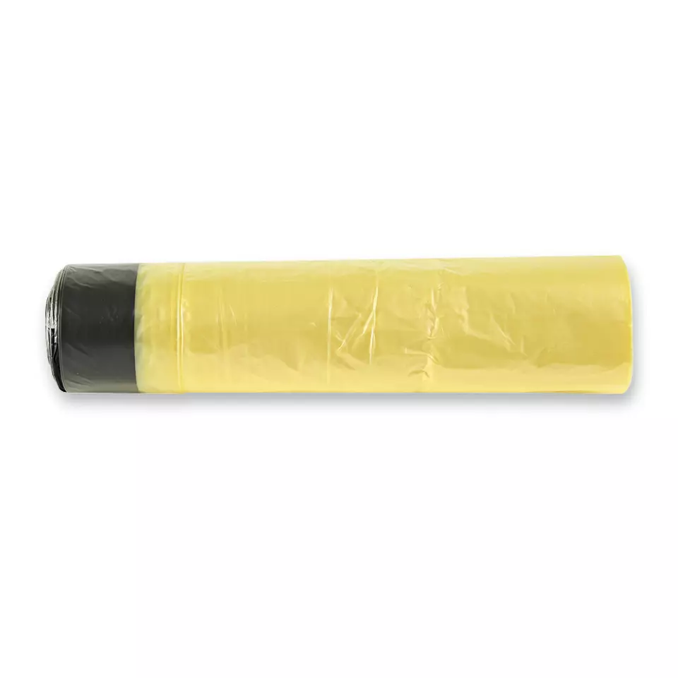 HygoClean 32996, HDPE Drawstring Garbage Bags, 60l, Yellow, Roll, image 2, gallery thumbnail