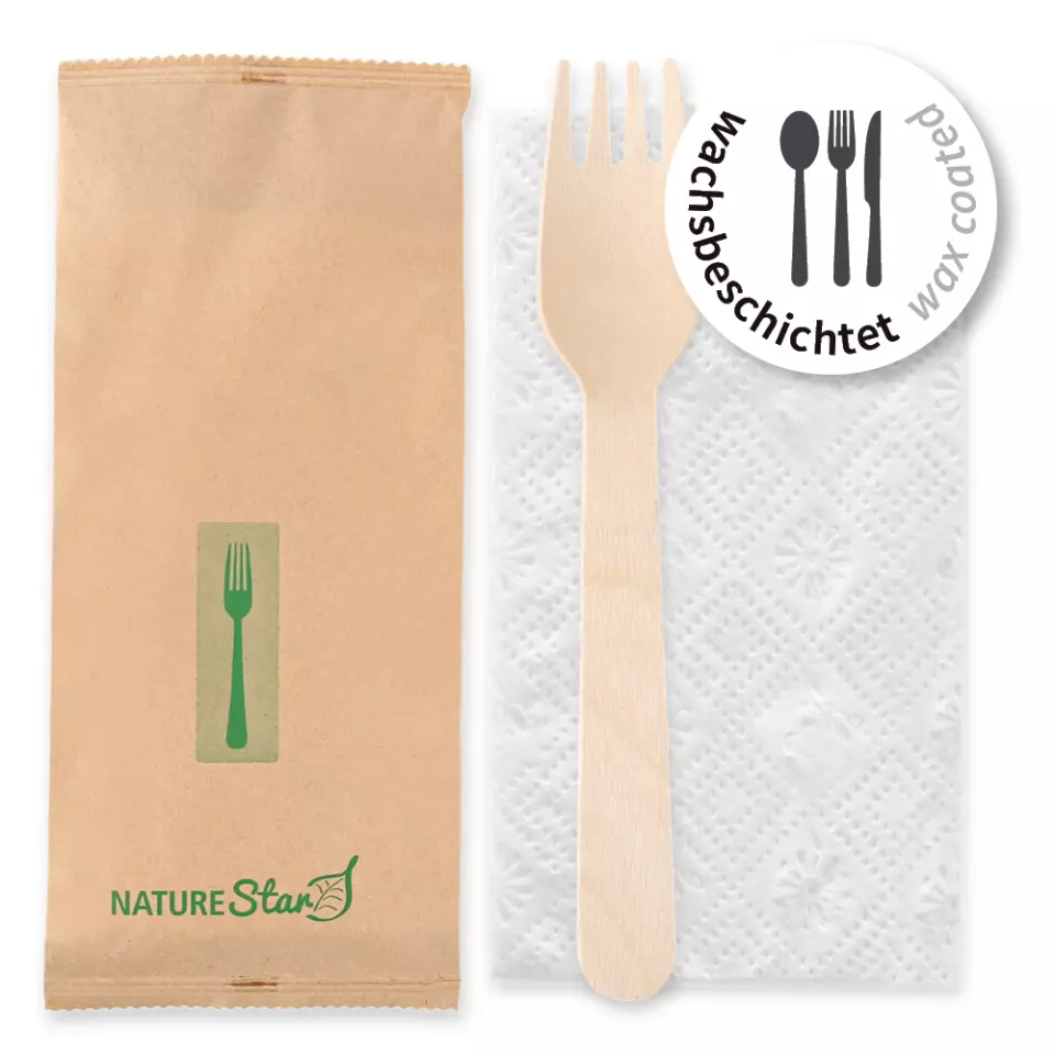 NATUREStar 388621, Bio-Holzbesteckgabel, FSC® 100%, Wachsbeschichtet, image 1, gallery thumbnail