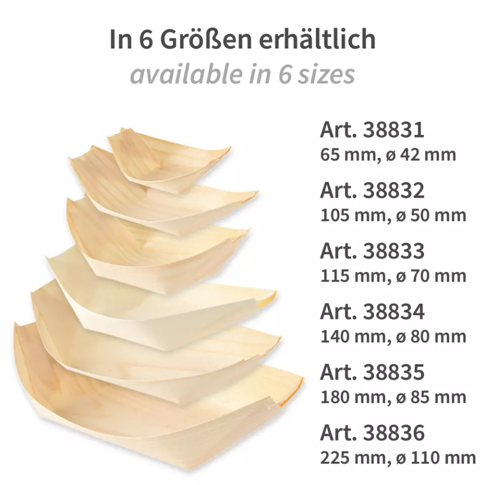 NATUREStar 38835, Bio-Holz Fingerfood-Schiffchen, 180 x 85 mm, image 8, gallery thumbnail