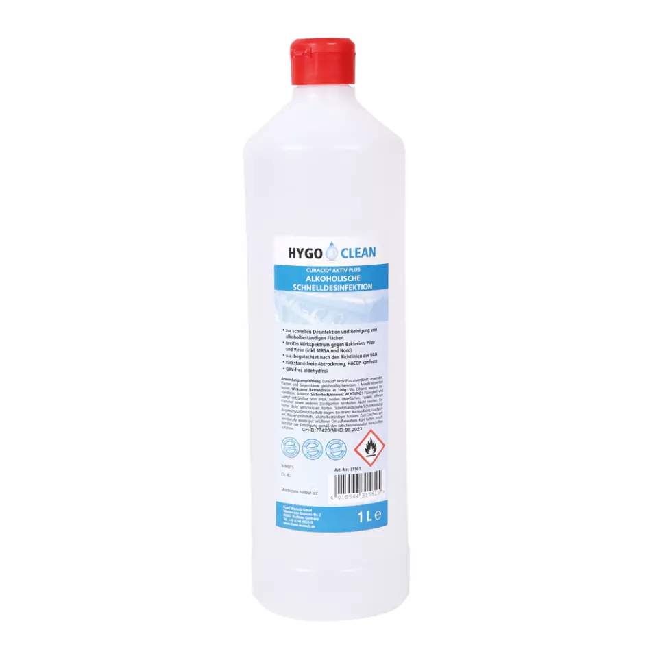 HygoClean 31561, Alkoholisches Schnelldesinfektionsmittel, 1l, image 1, gallery thumbnail