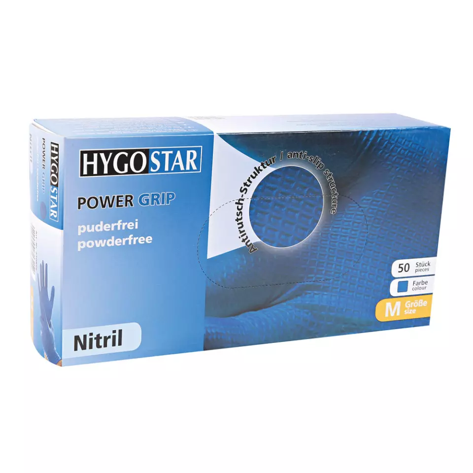 Hygostar 270806, Power Grip Nitril-Handschuhe, puderfrei, image 3, gallery thumbnail