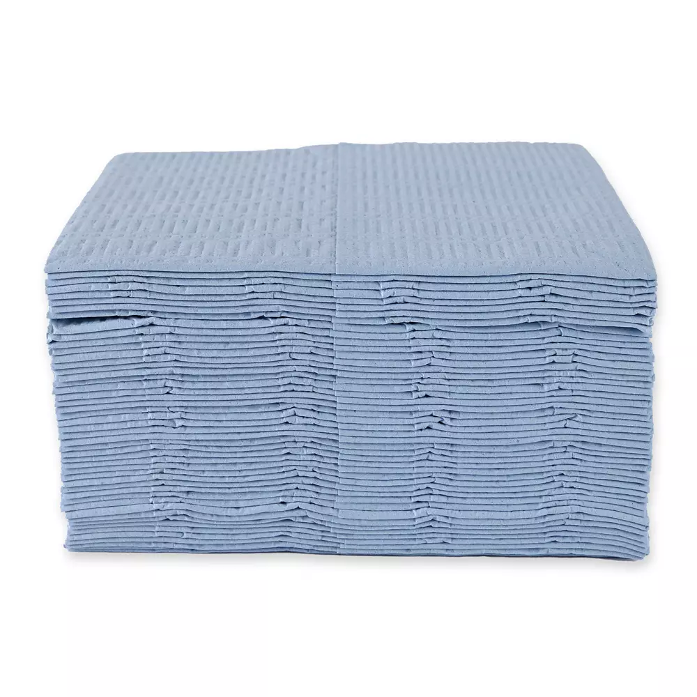 HygoClean 317490, Pleated Recycled Paper Cleaning Cloths, 4-ply, Blue, image 2
