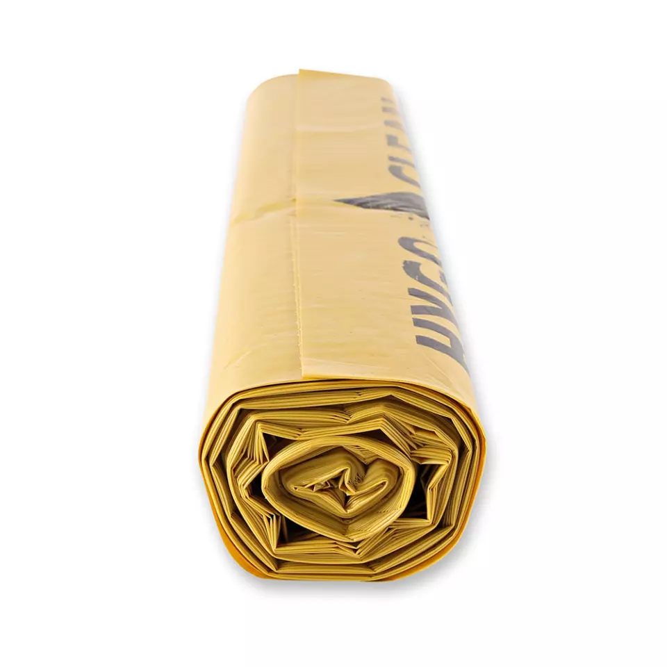 HygoClean 32558, Light LDPE Waste Bags, 120 l, Yellow, Roll, image 4, gallery thumbnail