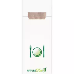 NATUREStar 30620, Nature Bio Papier-Bestecktaschen, FSC®-mix, Weiß