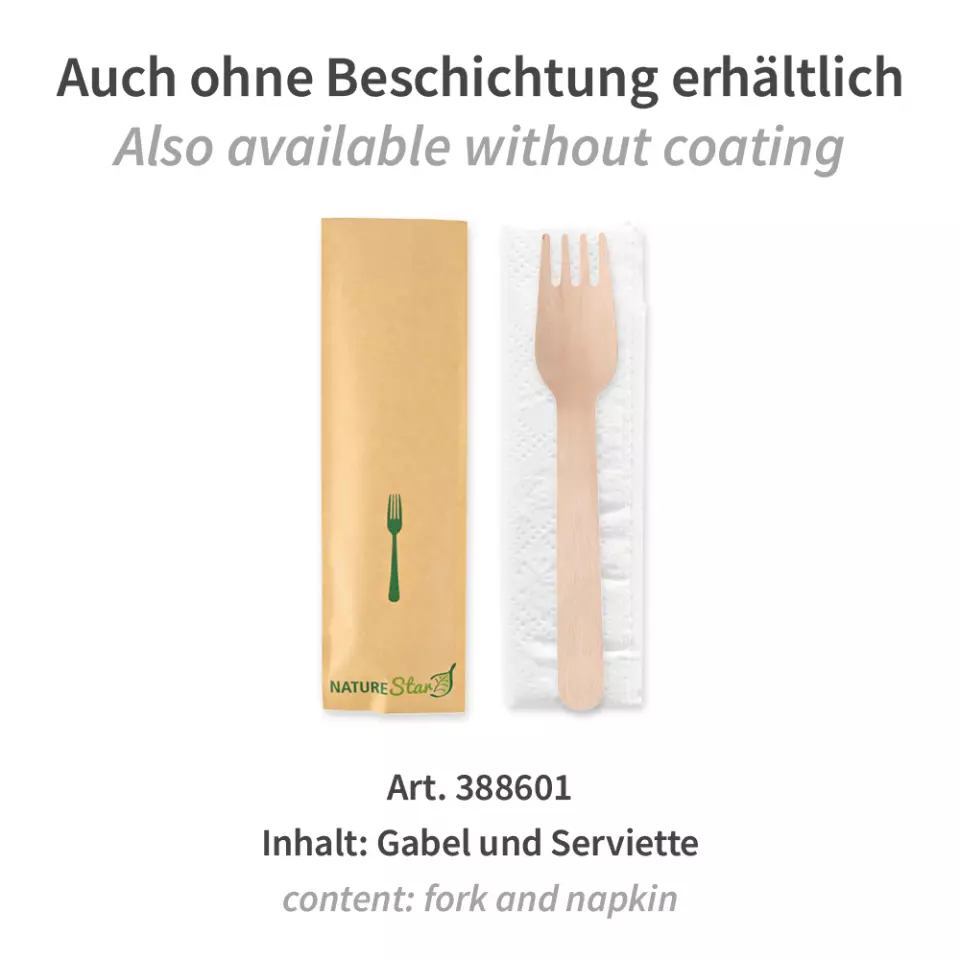 NATUREStar 388621, Bio-Holzbesteckgabel, FSC® 100%, Wachsbeschichtet, image 5, gallery thumbnail
