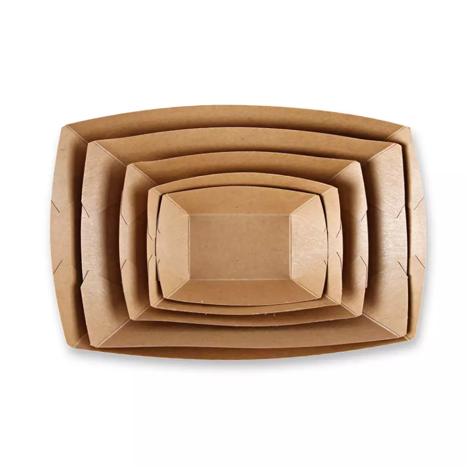 NATUREStar 416540, Tasty Organic Food Trays, 400 ml, 154 x 107 x 41 mm, Kraft Paper/PLA, image 5, gallery thumbnail