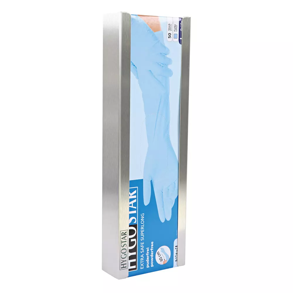 Hygostar 889413, Extra Safe Superlong Glove Dispenser, Stainless Steel, image 2