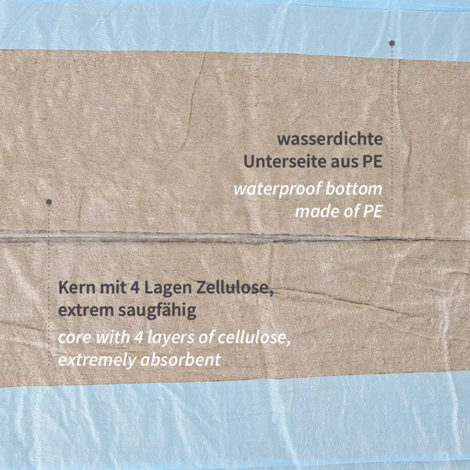 Hygostar 52796, 6-Ply PP/Recycled Cellulose/PE Underpads, 60 x 40 cm, image 3, gallery thumbnail