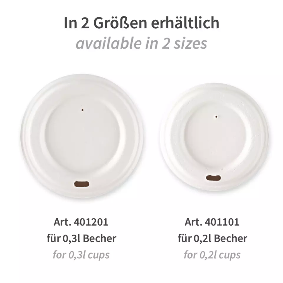 NATUREStar 401101, Organic Bagasse Drinking Cup Lids, Ø 80 mm, image 4, gallery thumbnail