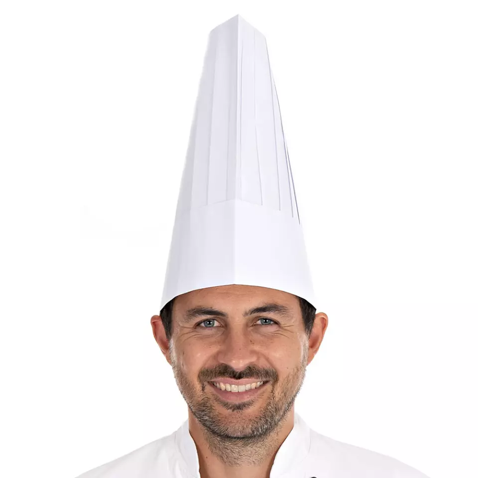Hygostar 0197, Le Chef Kochmützen aus Papier, 30 cm, Weiß, image 1, gallery thumbnail