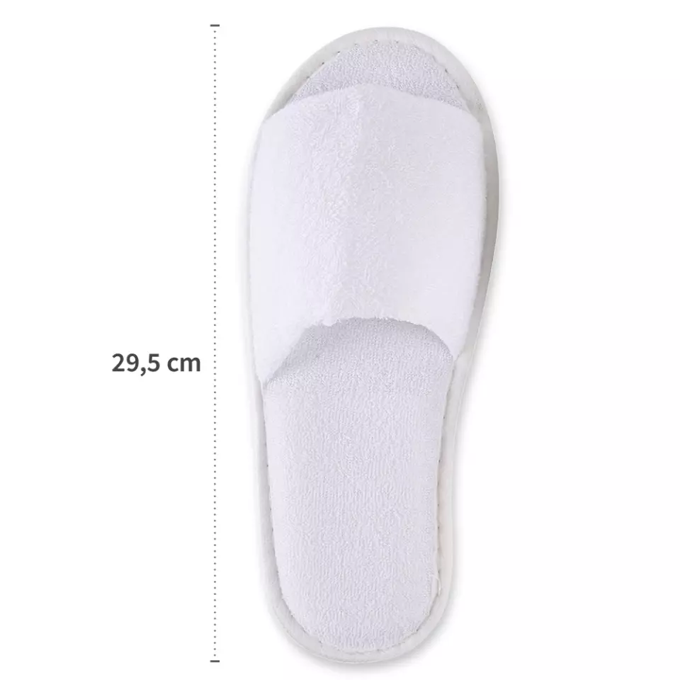 Hygostar 5552, Dots Open Cotton Slippers, White, image 3, gallery thumbnail