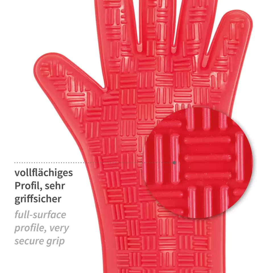 Hygostar 33217, Heatblocker Silikon-Ofenhandschuhe, 43 cm, Rot, image 8, gallery thumbnail