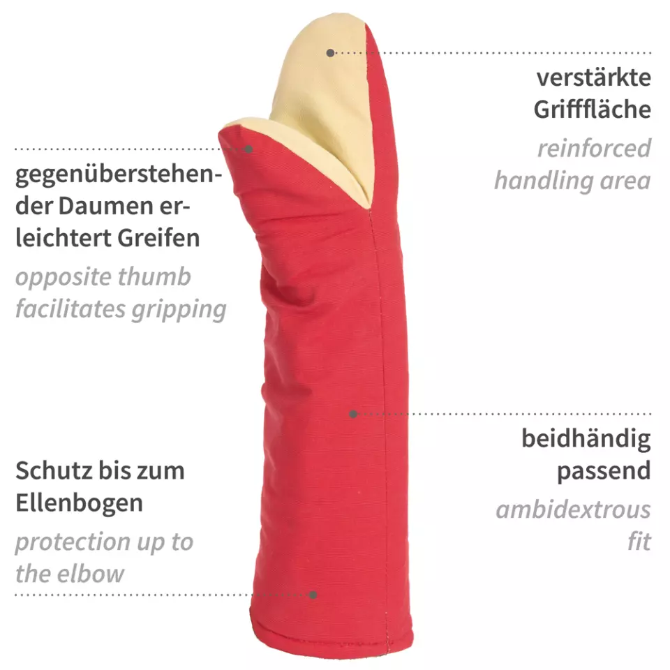 Hygostar 3321, Ovenstar Canvas Ofenhandschuhe, 44 cm, Rot, image 2, gallery thumbnail