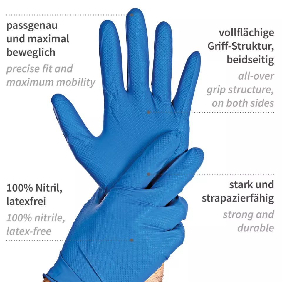 Hygostar 270806, Power Grip Nitril-Handschuhe, puderfrei, image 5, gallery thumbnail