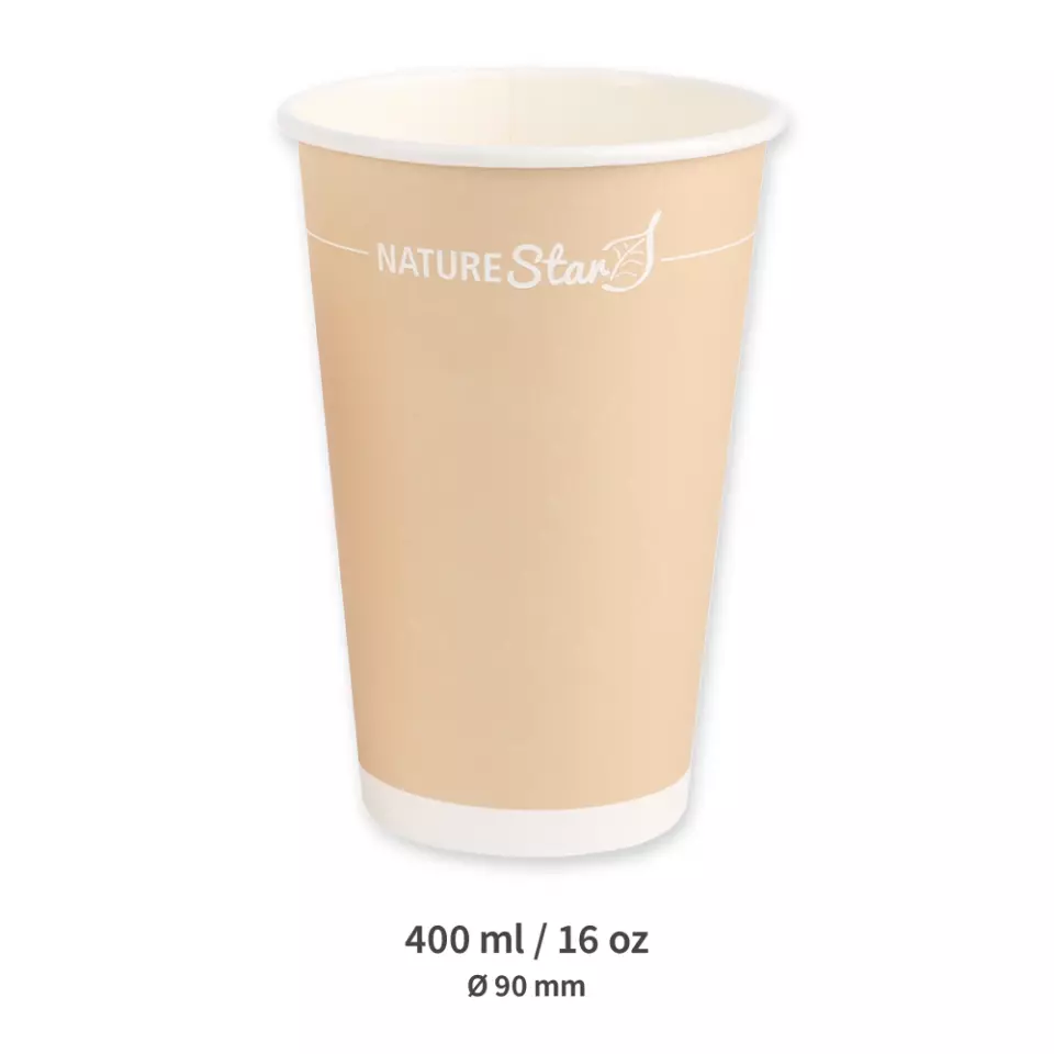NATUREStar 403163, Bio-Karton Kaffeebecher, 400 ml / 16 oz, ø 90 mm, image 1, gallery thumbnail