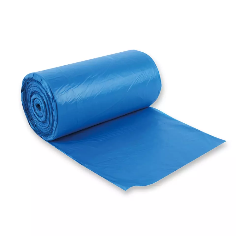 HygoClean 32576, Premium HDPE Waste Bags, 120 l, Blue, Roll, image 2, gallery thumbnail