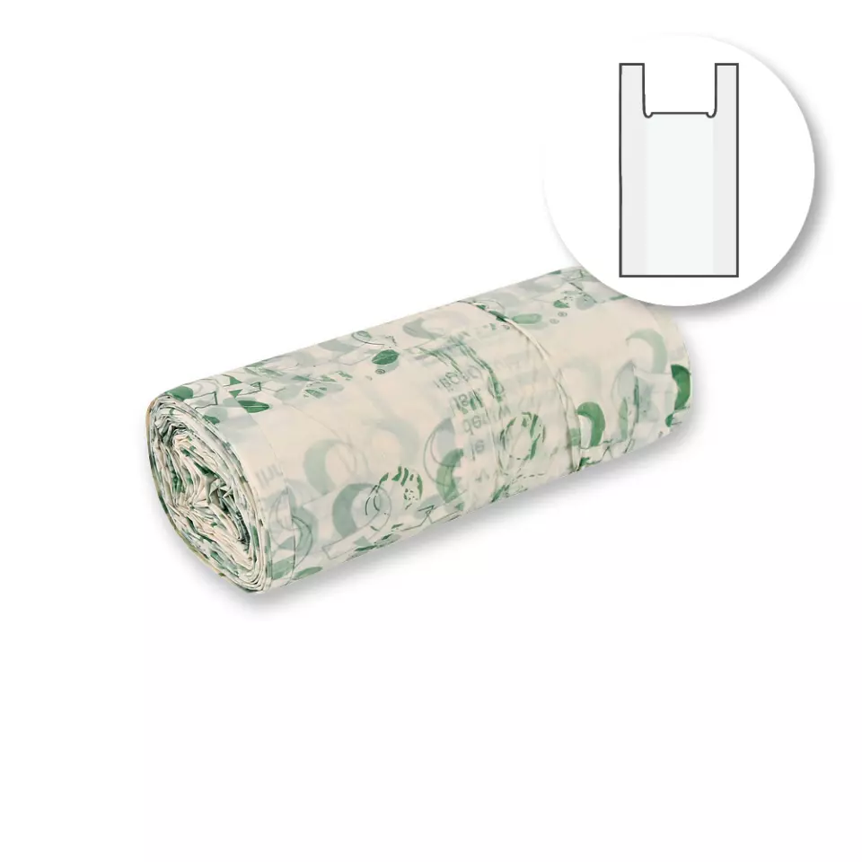 NATUREStar 32297, Biologisch abbaubare Maisstärke-Müllbeutel mit Zugband, 15 l, Rolle, image 1, gallery thumbnail