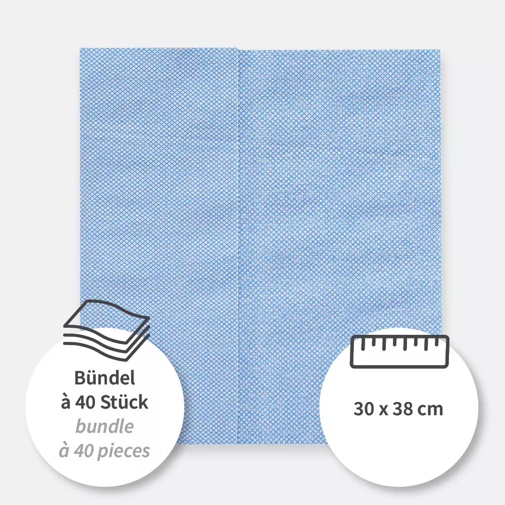 HygoClean 317516, Pleated Cellulose Cleaning Cloths, Blue, image 4