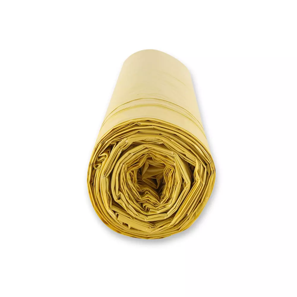 HygoClean 32452, LDPE Zugband-Rollen-Abfallsäcke, 120 l, Gelb, image 3