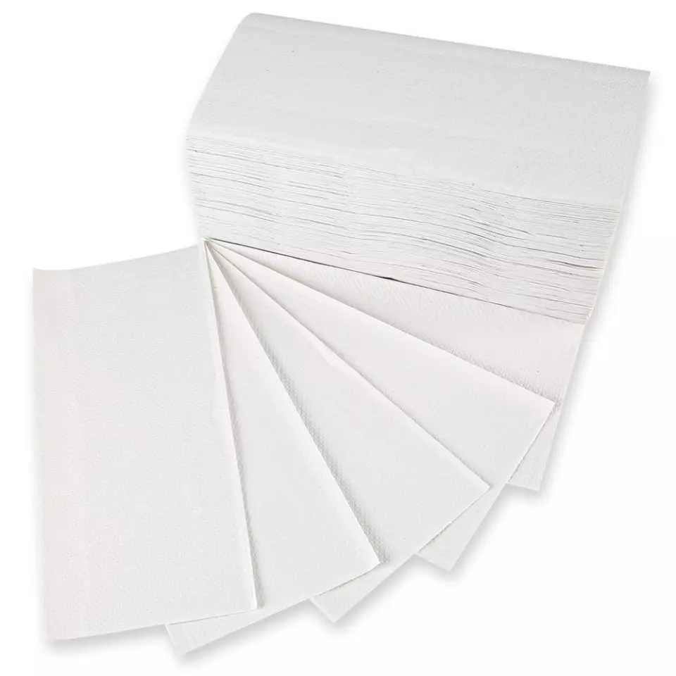HygoClean 30402, Recycling-Papierhandtücher, 2-lagig, V/ZZ-Falzung, Weiß, image 1, gallery thumbnail