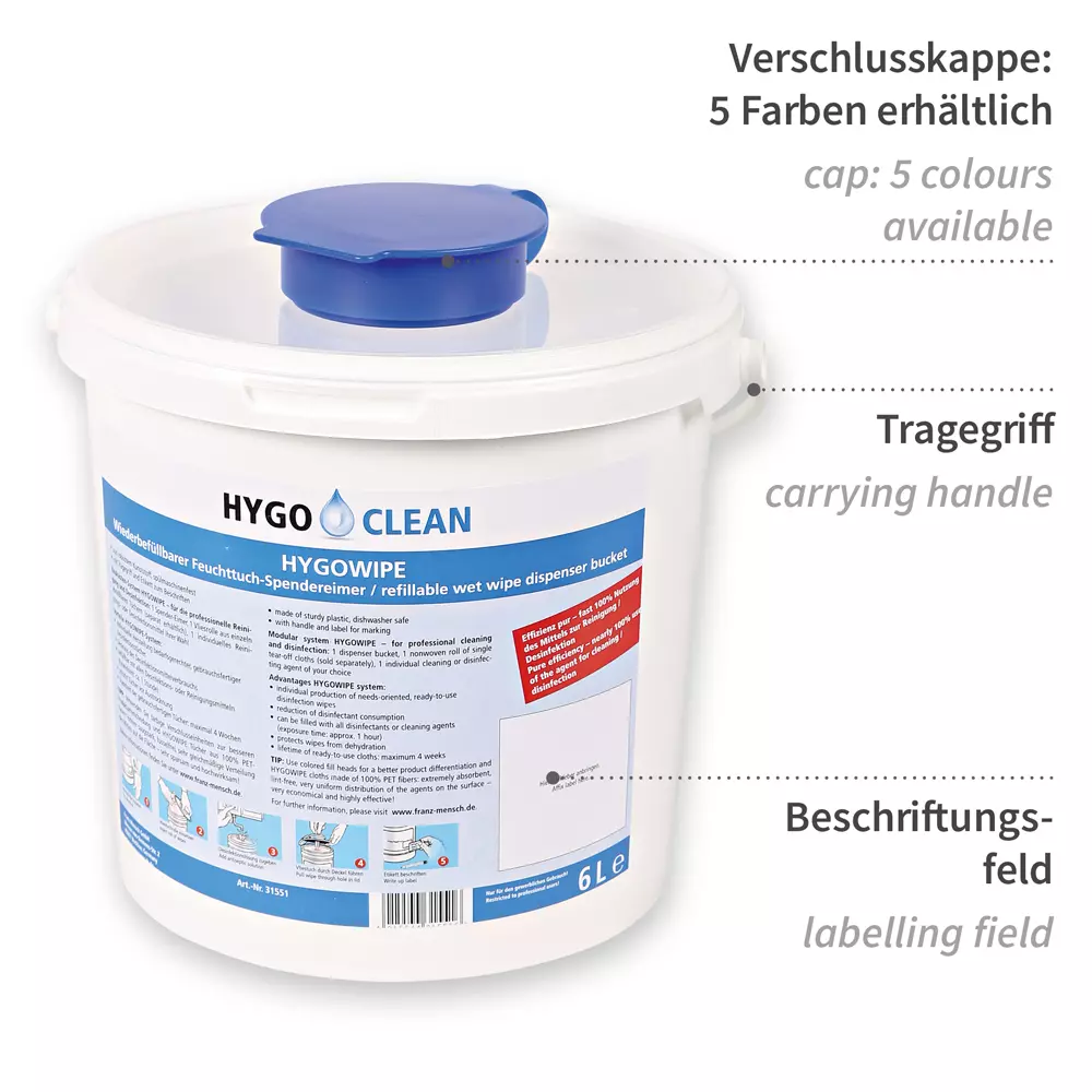 HygoClean 31551, Hygowipe PP Dispenser Buckets, image 2