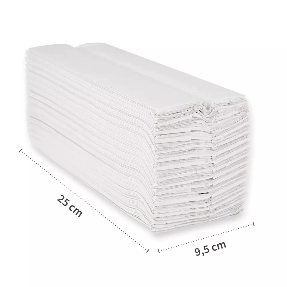 HygoClean 30465, 2-Ply Recycled C-Fold Paper Hand Towels, White, image 3, gallery thumbnail