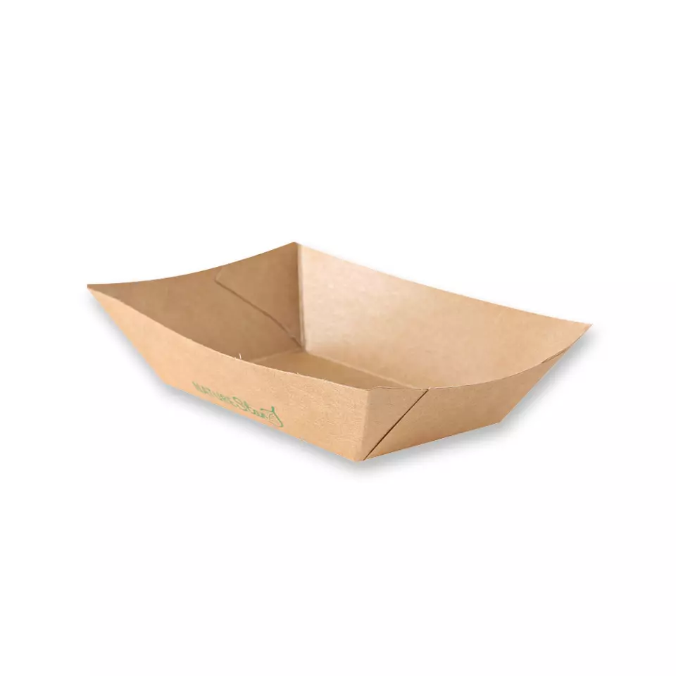 NATUREStar 416540, Tasty Organic Food Trays, 400 ml, 154 x 107 x 41 mm, Kraft Paper/PLA, image 1, gallery thumbnail