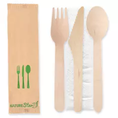 NATUREStar 388603, Dreier Bio-Holz-Besteck-Sets, FSC® 100%